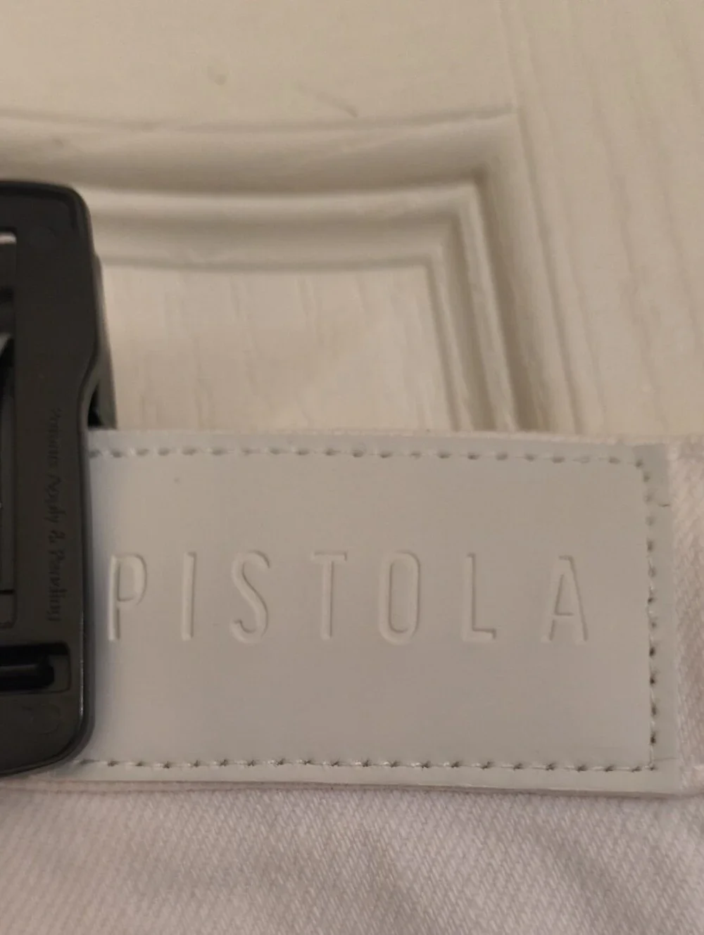 pistola White Cropped Distressed High-Rise Jeans